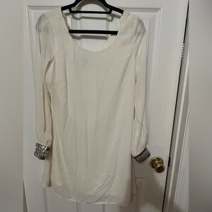 As U Wish Cream Dress with Silver Details